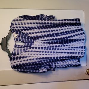 3/$30 Faith and Joy Tie Dye Cold Shoulder Top